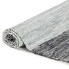 vidaXL Tapis Chindi Cuir tiss&eacute; &agrave; la main 160 x 230 cm Gris