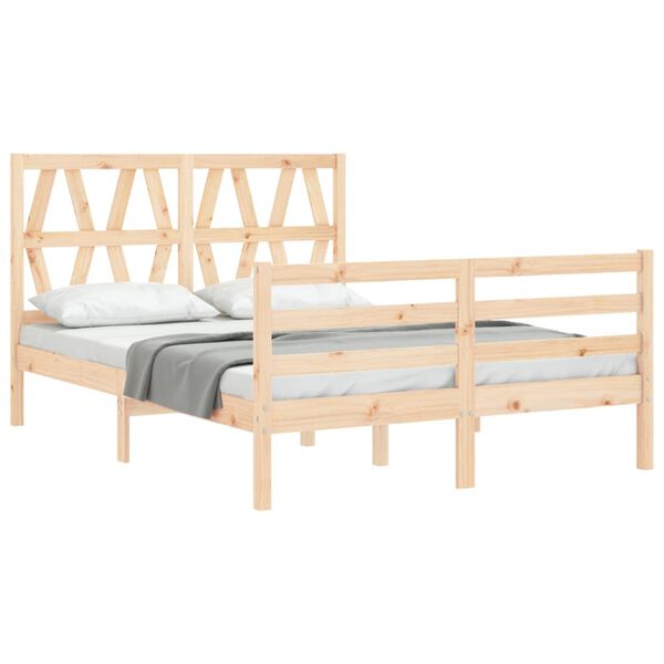 vidaXL Cadre de lit sans matelas bois massif