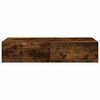 vidaXL &Eacute;tag&egrave;re murale avec tiroirs ch&ecirc;ne fum&eacute; bois d'ing&eacute;nierie