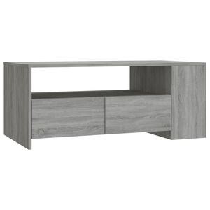 vidaXL Table basse sonoma gris 102x55x42 cm bois d'ing&eacute;nierie