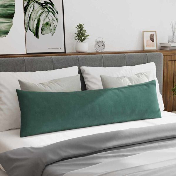 vidaXL Coussins de canap&eacute; 2 pcs Vert fonc&eacute; 145 x 40 cm