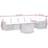 vidaXL Salon de jardin 7 pcs avec coussins noir r&eacute;sine tress&eacute;e