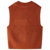 Gilet pull-over tricot&eacute; pour enfants cognac 104