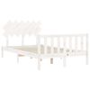 vidaXL Cadre de lit sans matelas blanc 120x200 cm bois de pin massif