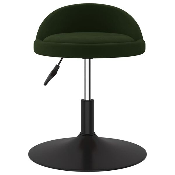 vidaXL Chaises pivotantes &agrave; manger lot de 4 Vert fonc&eacute; Velours