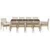 vidaXL Ensemble de salle &agrave; manger pour jardin 11 pcs Beige polyrotin
