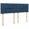 vidaXL Sommier &agrave; lattes de lit avec matelas Bleu 140x190 cm Tissu
