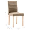 vidaXL Chaises &agrave; manger lot de 6 taupe tissu