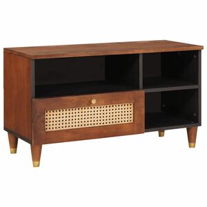 vidaXL Meuble TV Marron 80 x 33,5 x 46 cm Bois de mangue massif