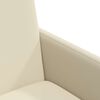 vidaXL Chaises de Salle &agrave; Manger avec Roues avec des roues 2 pcs Cr&egrave;me