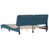 vidaXL Cadre de lit avec LED sans matelas bleu 160x200 cm velours