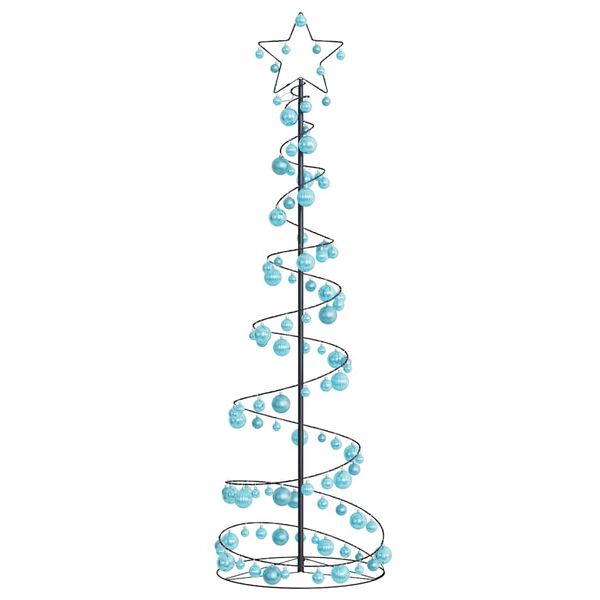 vidaXL Sapin de No&euml;l &agrave; LED avec boules 120 LED blanc chaud 180 cm