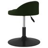 vidaXL Chaises pivotantes &agrave; manger lot de 2 Vert fonc&eacute; Velours