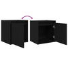 vidaXL Table de chevet murale noir 38x34x40 cm