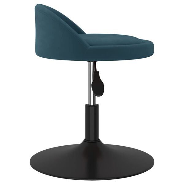 vidaXL Chaises pivotantes &agrave; manger lot de 4 Bleu Velours