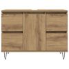 vidaXL Armoire de salle de bain ch&ecirc;ne artisanal bois d'ing&eacute;nierie