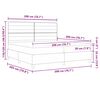 vidaXL Lit &agrave; ressorts avec matelas Noir 200 x 200 cm tissu