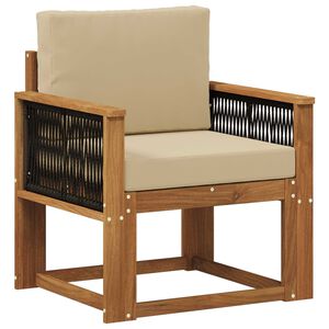 vidaXL Sofa de milieu ext&eacute;rieur Bois d'Acacia Massif Naturel
