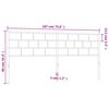 vidaXL T&ecirc;te de lit de remplacement m&eacute;tal noir 180 cm