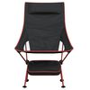 vidaXL Chaise de camping pliables lot de 2 noir tissu oxford aluminium