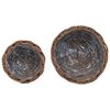 vidaXL Panier &agrave; plantes avec stockage 2 pcs Marron Rattan Kubu