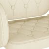 vidaXL Chaise pivotante de salle &agrave; manger Cr&egrave;me Tissu