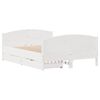 vidaXL Cadre de lit sans matelas blanc 120x190 cm bois de pin massif