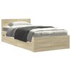 vidaXL Cadre de lit et t&ecirc;te de lit sans matelas ch&ecirc;ne sonoma 100x200cm