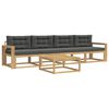 vidaXL Ensemble de canap&eacute;s d'ext&eacute;rieur 4 pc Blanc et anthracite