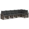 vidaXL Ensemble de canap&eacute; de jardin 6 pc Gris polyrotin