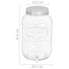 vidaXL Distributeurs de boissons 2 pcs 8050 ml Verre