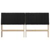 vidaXL T&ecirc;te de lit capitonn&eacute;e Noir 200 cm Pin massif