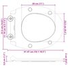 vidaXL Si&egrave;ge de toilette Noir 47 x 37,5 x 3,8 cm Duroplast