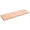 vidaXL Dessus de table marron clair bois ch&ecirc;ne massif trait&eacute;