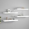 vidaXL &Eacute;tag&egrave;res murales flottantes 4 pcs blanc 60x23,5x3,8 cm MDF