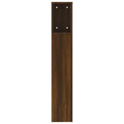 vidaXL Armoire de tête de lit Chêne marron 200x18,5x104,5 cm