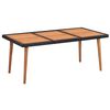 vidaXL Ensemble &agrave; manger d'ext&eacute;rieur 9 pcs R&eacute;sine tress&eacute;e noir marron