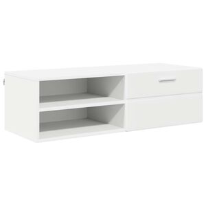 vidaXL Cabinet en Bois 100,5 x 39 x 30 cm Blanc Bois d'ing&eacute;nierie