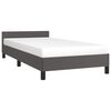 vidaXL Cadre de lit avec t&ecirc;te de lit sans matelas gris 80x200 cm
