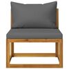 vidaXL Salon de jardin 10 pcs avec coussin Bois d'acacia solide