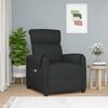 vidaXL Fauteuil de massage Noir Tissu