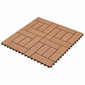 vidaXL Carreau de terrasse 22 pcs Marron 30 x 30 cm WPC