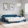 vidaXL Lit de jour avec gigogne sans matelas bleu 90x200 cm