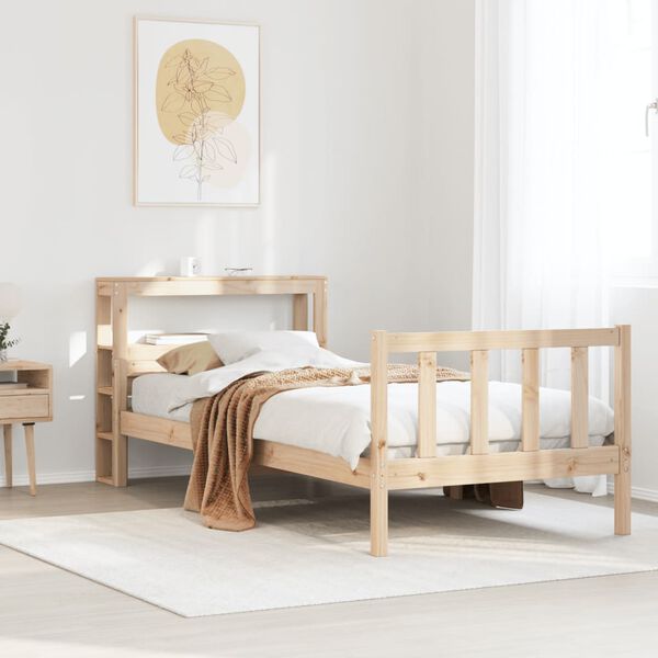vidaXL Cadre de lit sans matelas 100x200 cm bois massif de pin