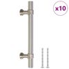 vidaXL Poign&eacute;es d'armoire 10 pcs argent&eacute; 96 mm acier inoxydable