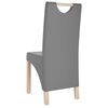 vidaXL Chaises &agrave; manger lot de 2 gris similicuir