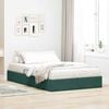 vidaXL Lit de Rangement avec matelas Vert fonc&eacute; 120 x 200 cm Velours