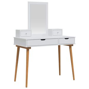 vidaXL Ensemble de Coiffeuse FAUSKE 4 pc Blanc 100 x 50 x 143 cm