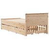 vidaXL Cadre de lit sans matelas avec t&ecirc;te de lit 90x190 cm pin massif