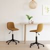 vidaXL Chaises pivotantes &agrave; manger lot de 2 marron velours